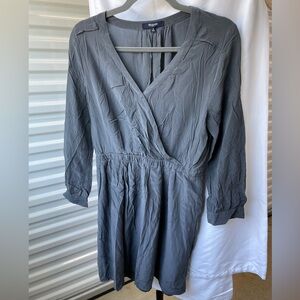 Madewell Charcoal 3/4 Sleeve Dress